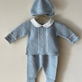 Preston Gift Set - Draylon Knit - Blue Grey