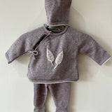 Sherwood Knit Leaves - Cotton Set - Taupe