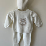 Knit Bear Gift Set - Ivory