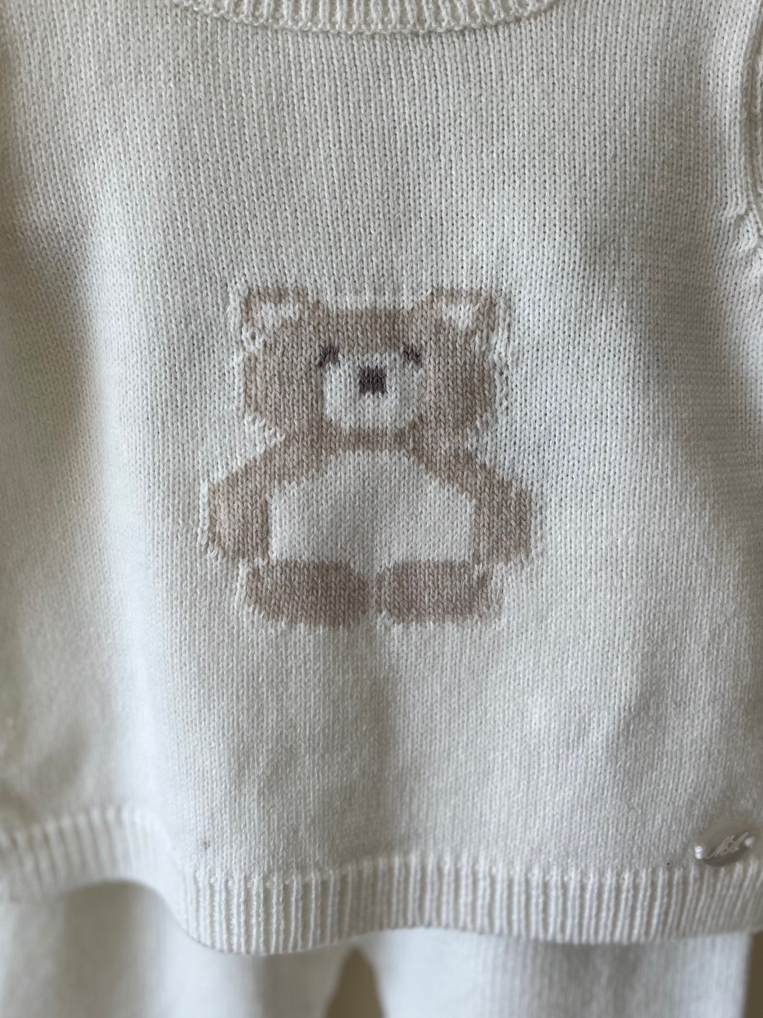 Knit Bear Gift Set - Ivory