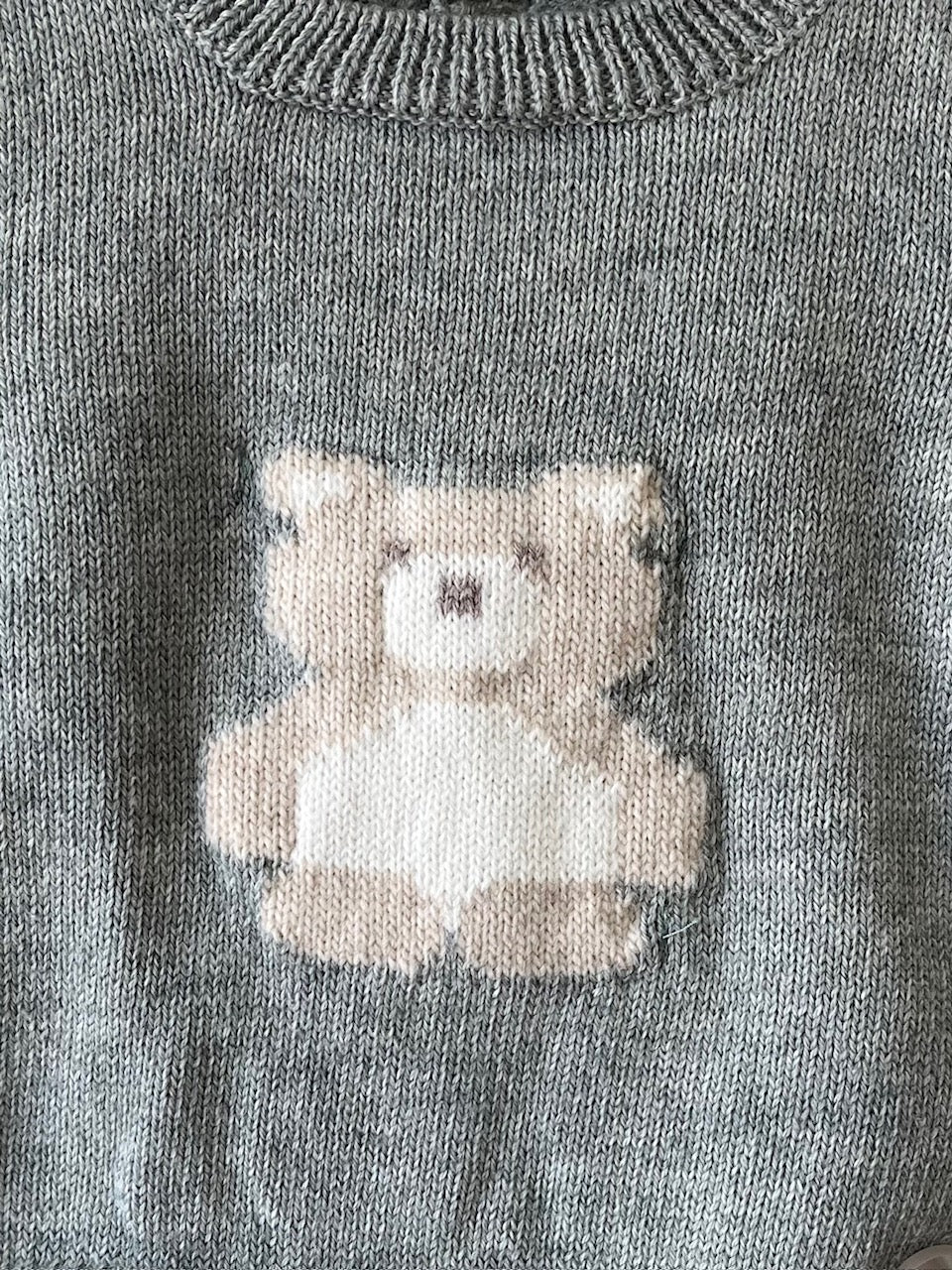 Knit Bear Gift Set - Sage