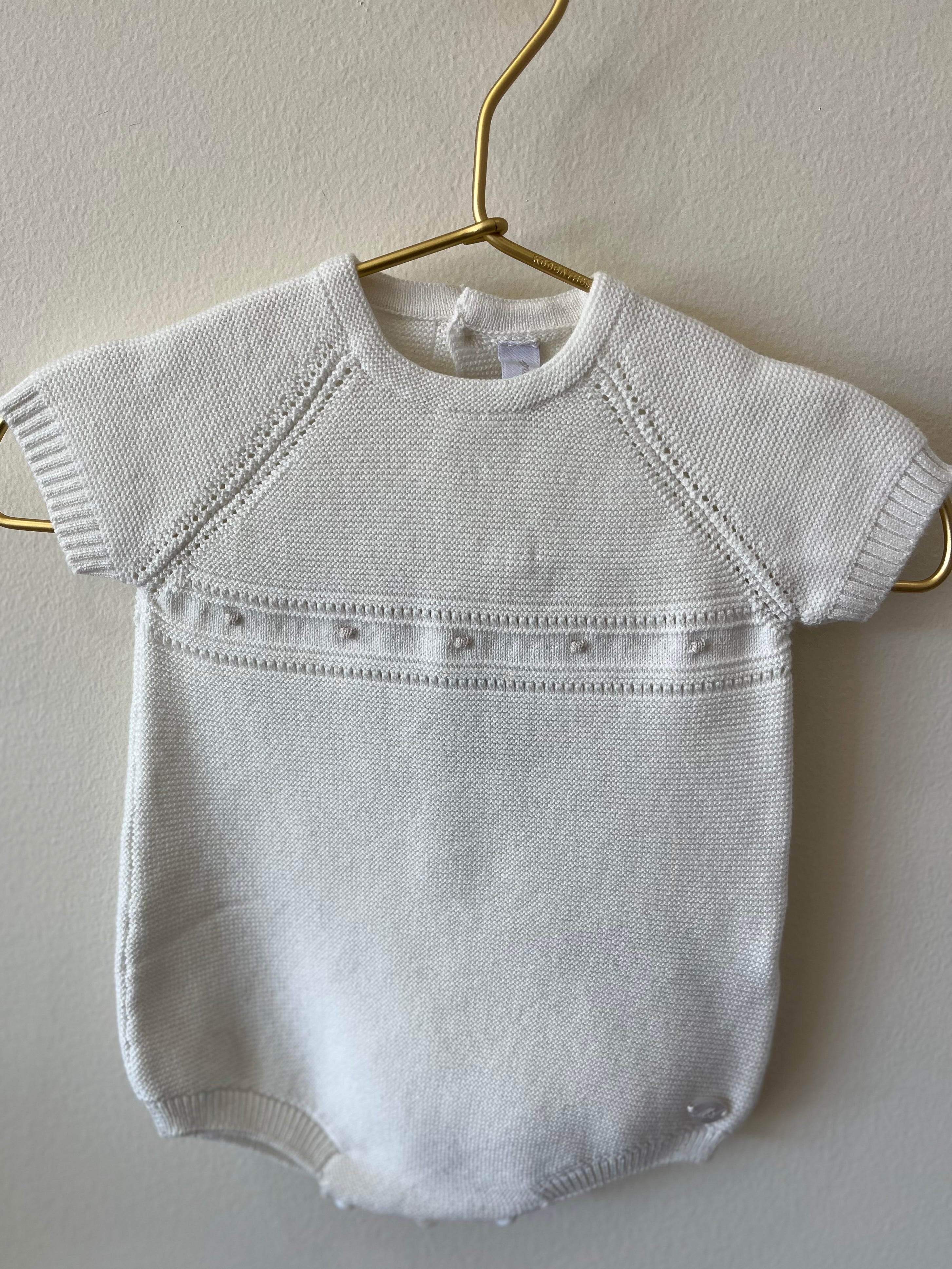 Short Romper Knit  Winnipeg White Mix