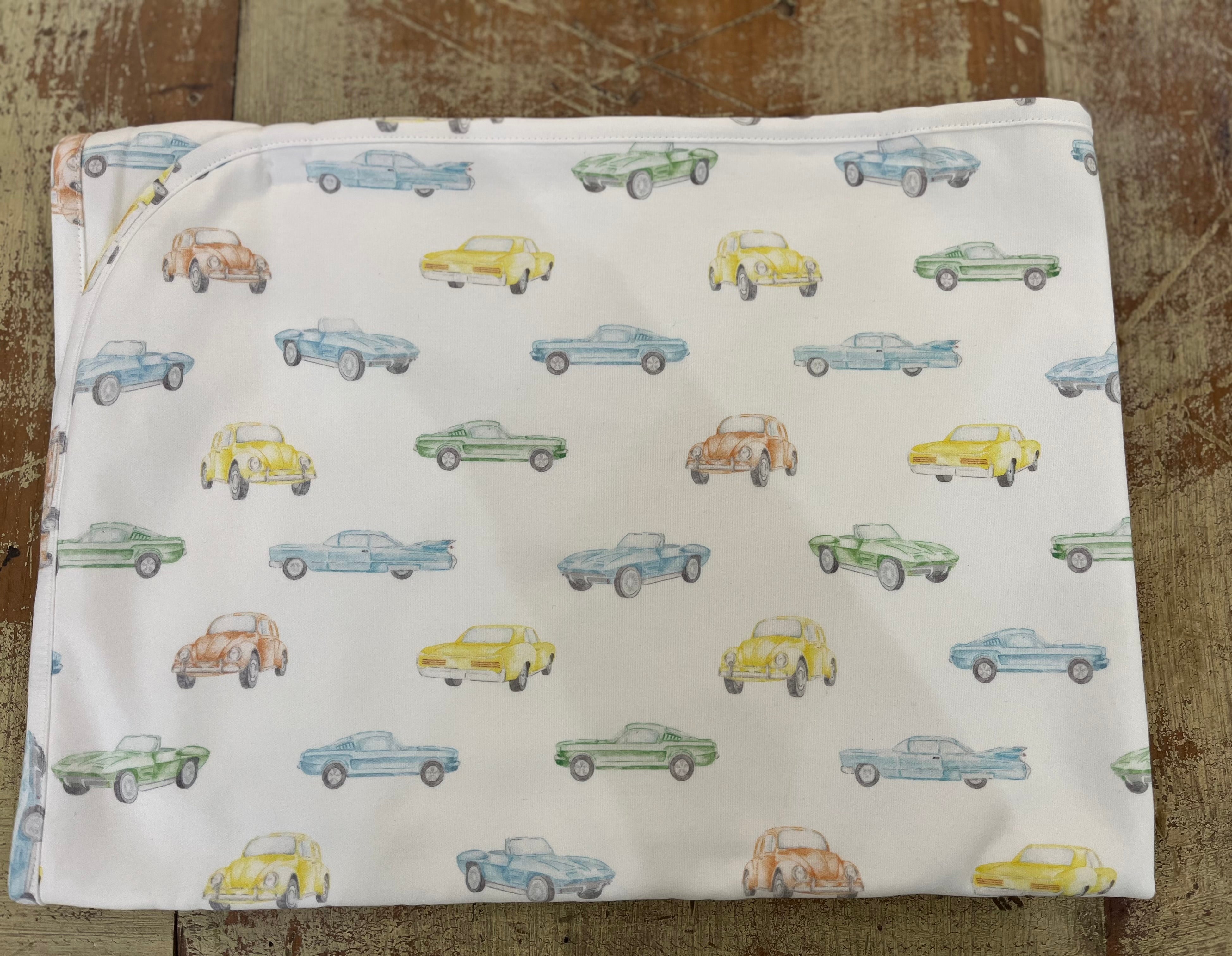 Vintage Cars Receiving Blanket