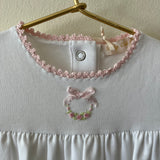 Bows And Roses Gown With Crochet Trim