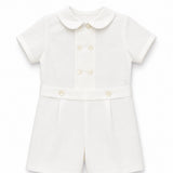 Sarah Louise Ivory Two Piece Short and Shirt Set 013843