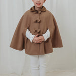 Traditional Velvet Trimmed Camel Cape