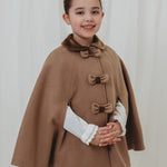 Traditional Velvet Trimmed Camel Cape