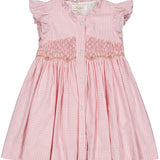 Kidiwi Lolyne Smocked Dress - Candy Pink Gingham