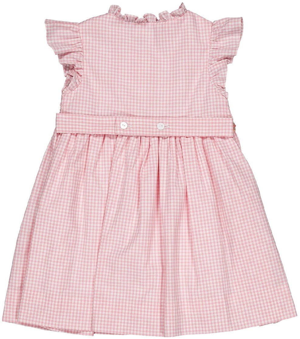Kidiwi Lolyne Smocked Dress - Candy Pink Gingham