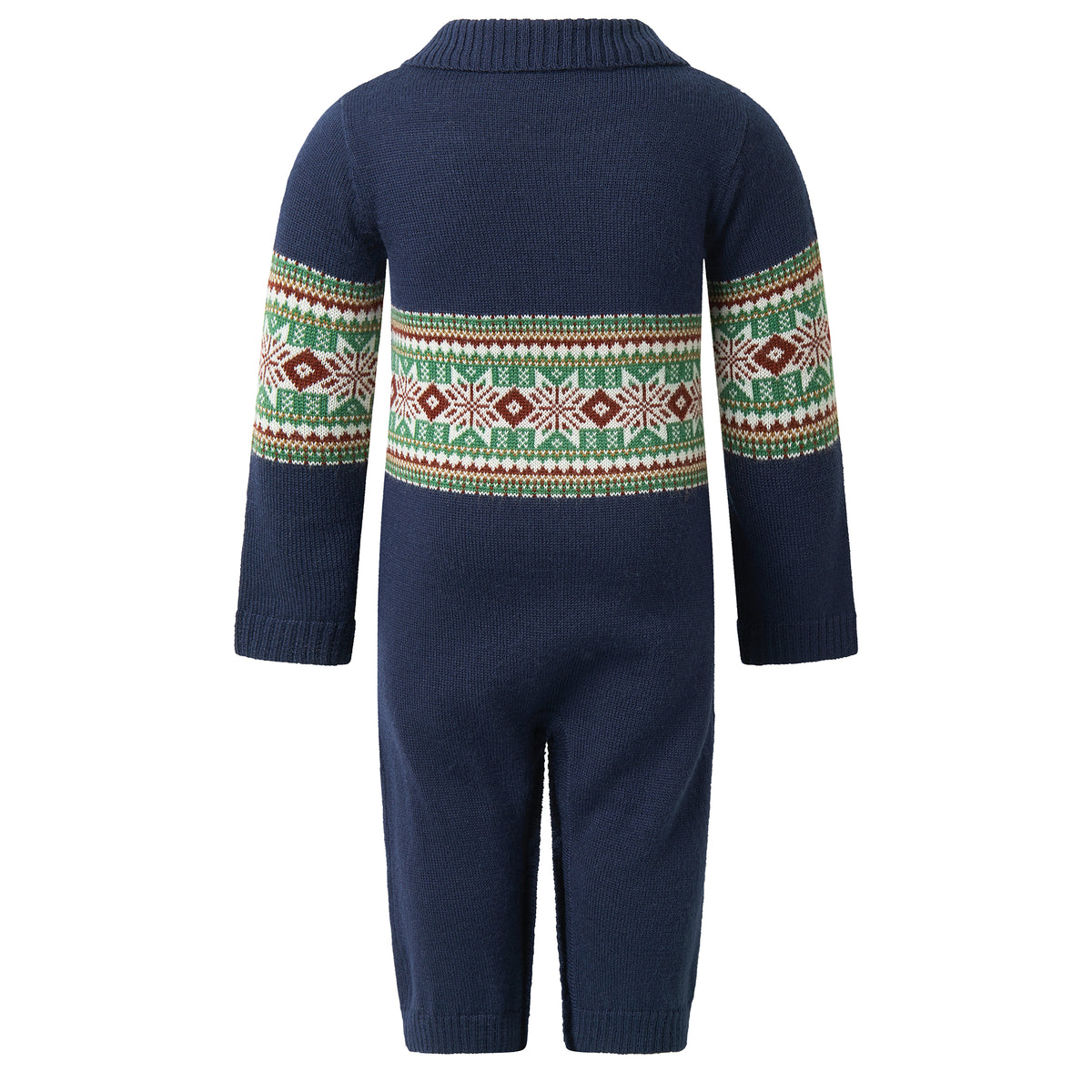 Navy Fairisle Knitted One Piece