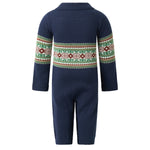 Navy Fairisle Knitted One Piece