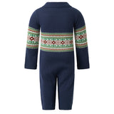 Navy Fairisle Knitted One Piece