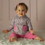 Floral Pull-on Trouser and Top Set