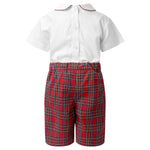 Red Tartan Shirt and Short Set