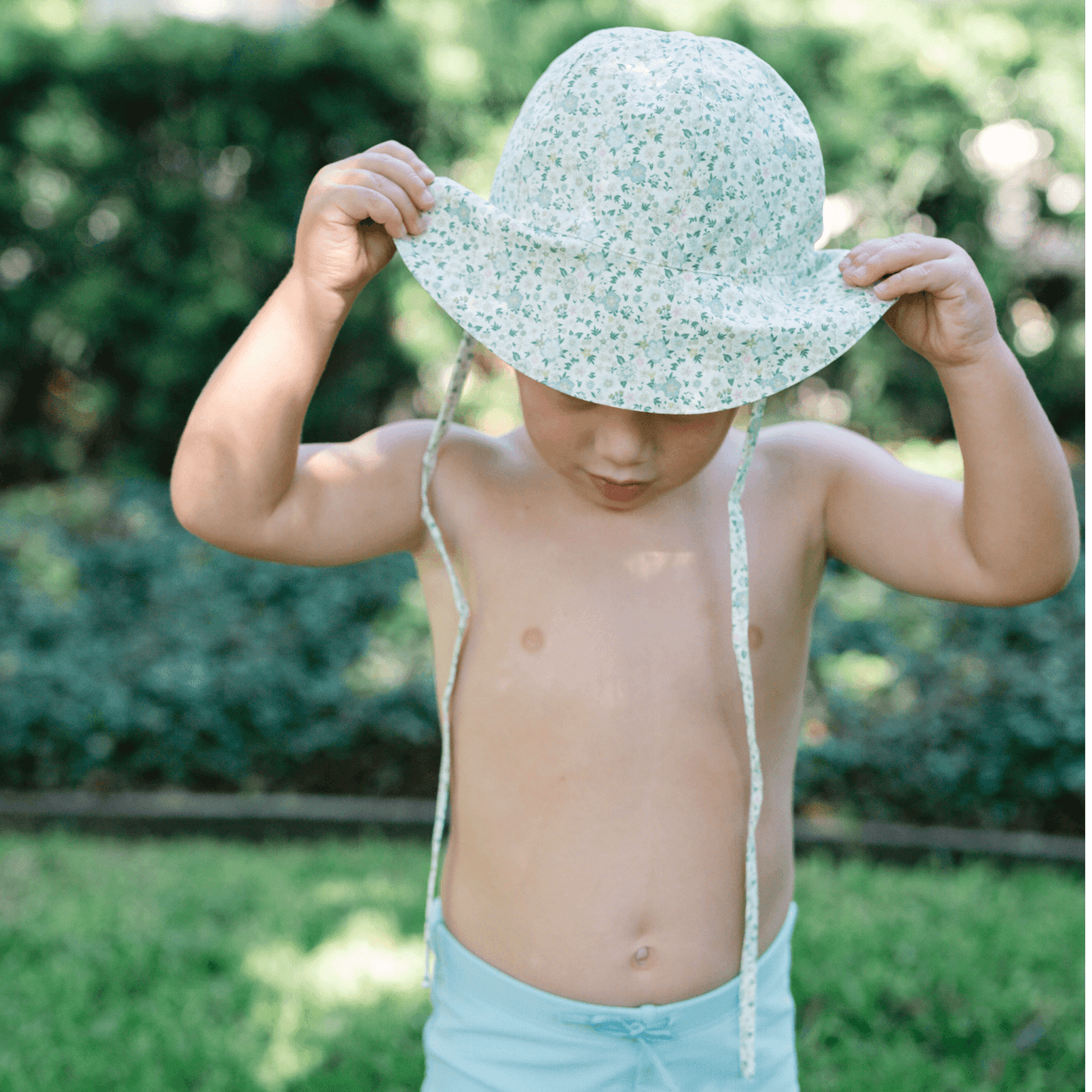 Sea Marsh Floral Sun Hat