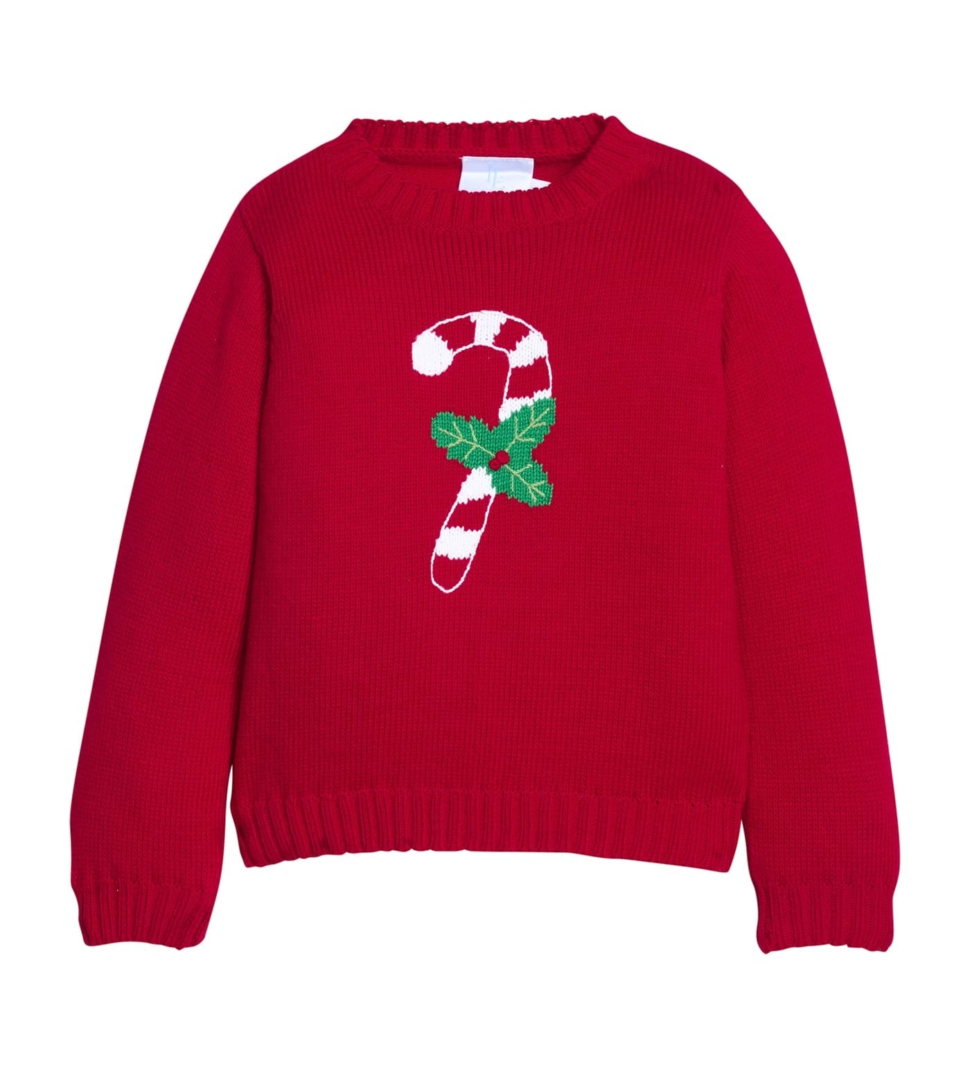 Little English Intarsia Sweater - Candy Cane