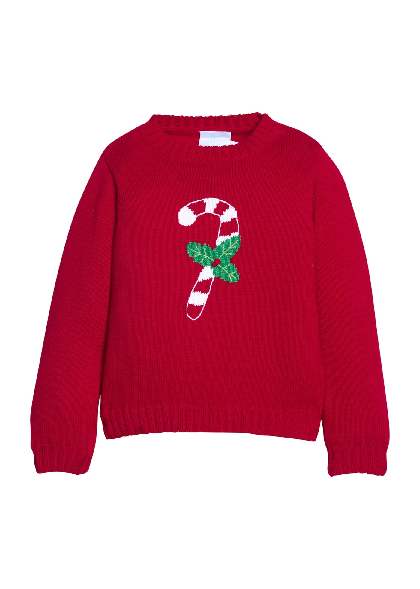 Little English Intarsia Sweater - Candy Cane