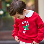 Little English Intarsia Sweater - Candy Cane styled
