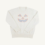 Isaac's Intarsia Sweater - Palmetto Pearl/ Pumpkin Face