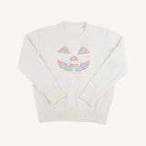 Isaac's Intarsia Sweater - Palmetto Pearl/ Pumpkin Face