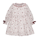 Kidiwi Adeline smocked dress, burgundy floral, girls and baby sizes
