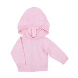Essentials Knits Pink Hooded Zip Pullover