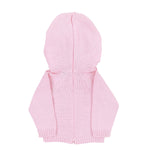 Essentials Knits Pink Hooded Zip Pullover
