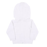 Essentials Knits White Hooded Zip Pullover
