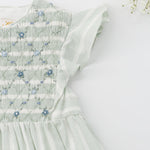 Kidiwi Léanne Smocked Dress - Mint Stripe
