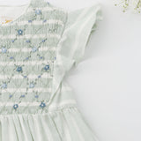 Kidiwi Léanne Smocked Dress - Mint Stripe