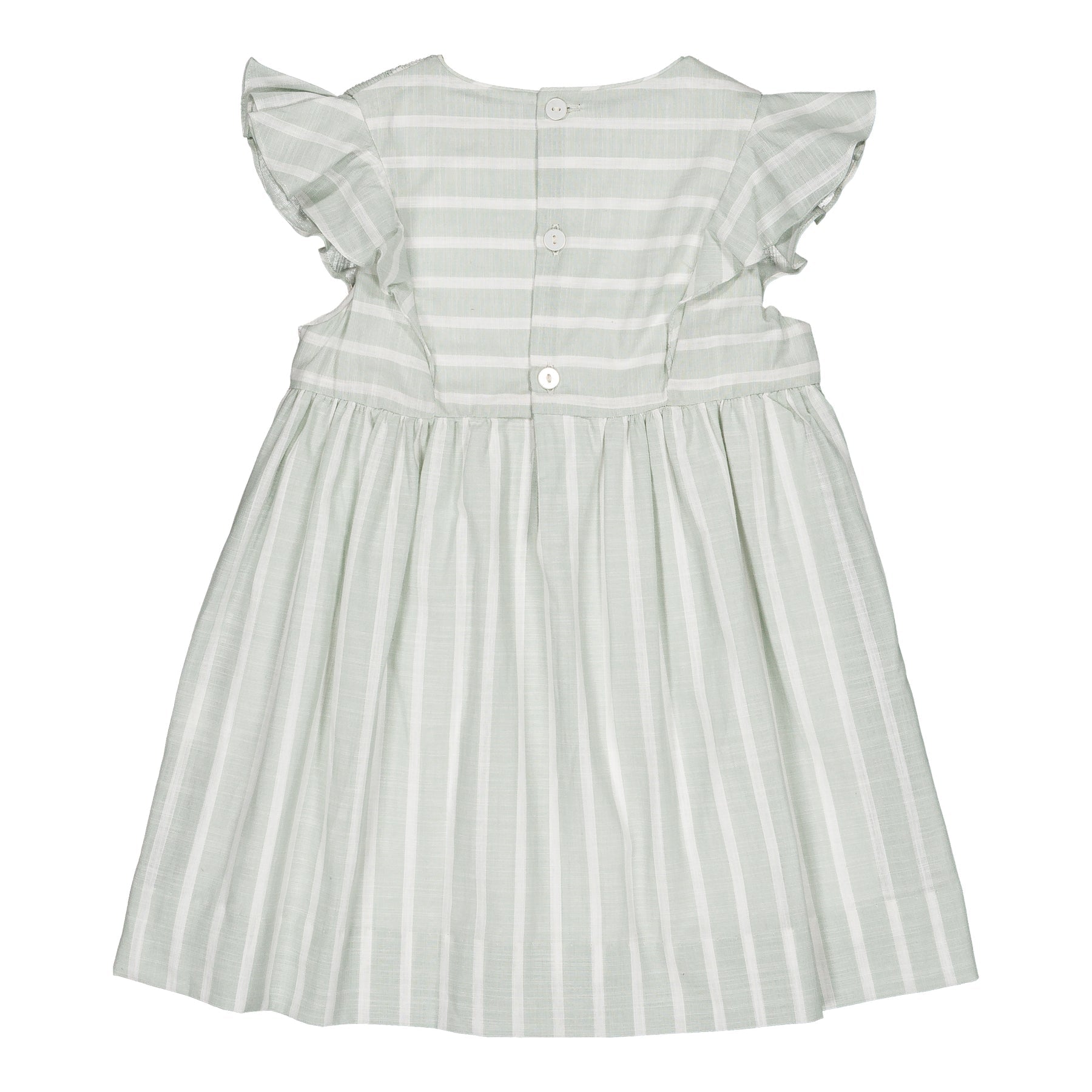 Kidiwi Léanne Smocked Dress - Mint Stripe