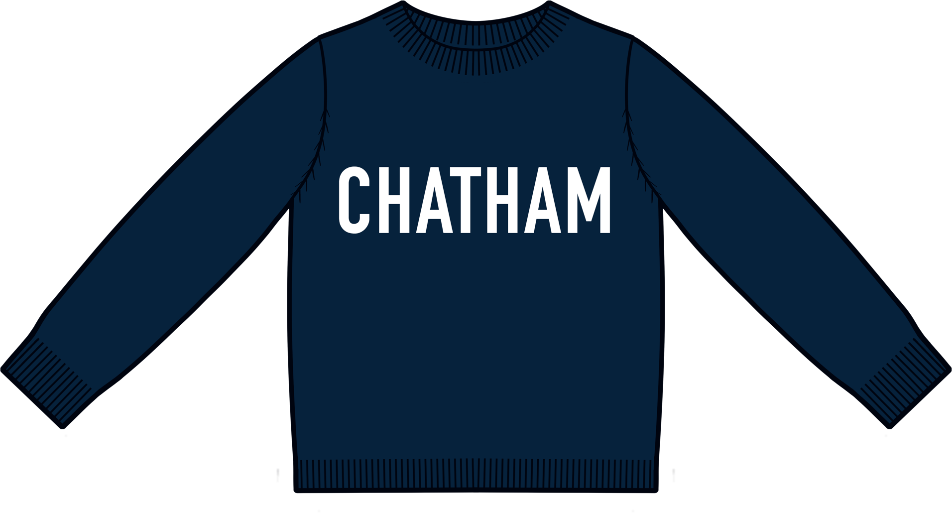 PRE-ORDER Chatham Kids Classic Crew Sweater - Navy