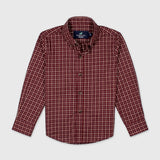 Properly Tied Boys Woodland Sportshirt in Beetroot plaid