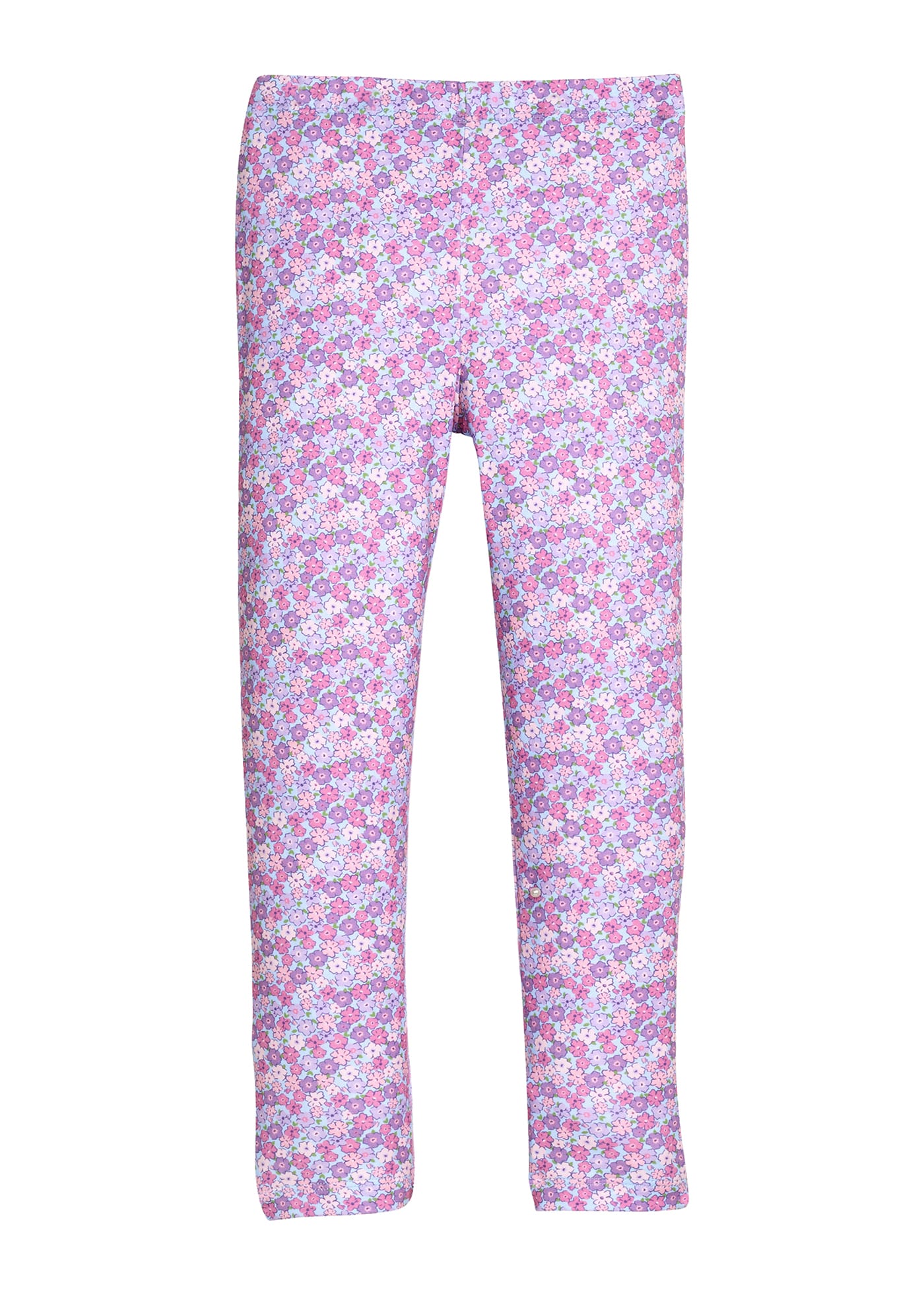 Little English Ashbrook Floral leggings - lavender and pink floral pull-on leggings for girls