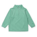 Sam Quarter Zip - Green and White Stripes