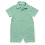 Austin Romper - Green and White Stripes