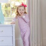 Ava Pajama Pant Set - Birthday Cake Pink.