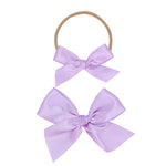 Satin Bow - Lilac Sash Clip: Bow / Alligator Clip
