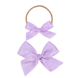 Satin Bow - Lilac Sash Clip: Bow / Alligator Clip