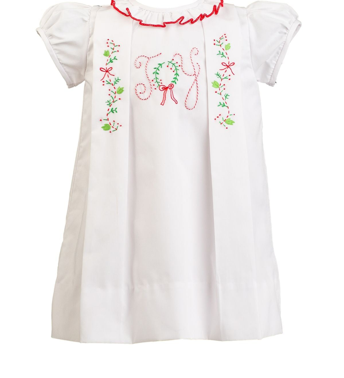 Joyful Dress by The Proper Peony, traditional white and red holiday dress