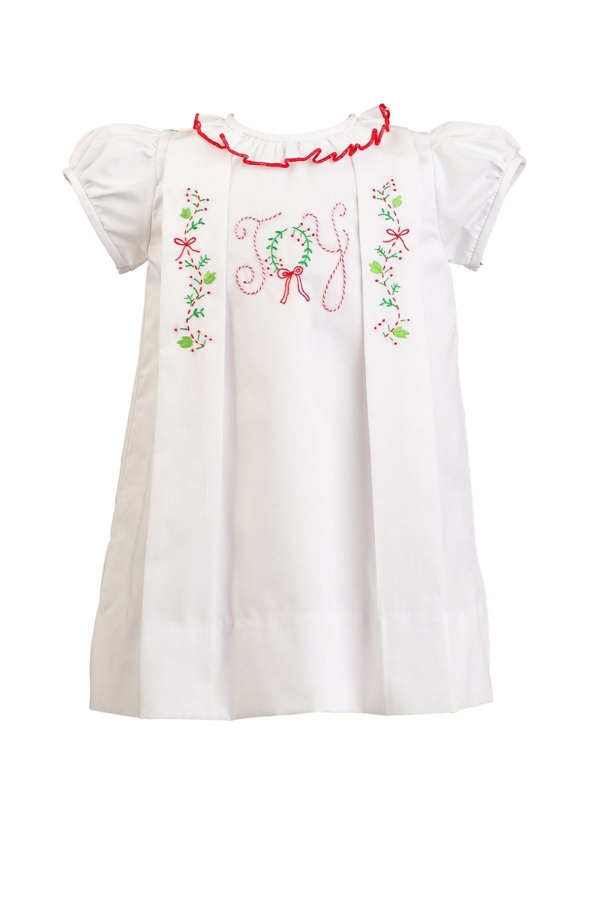 Joyful Dress by The Proper Peony, traditional white and red holiday dress