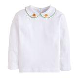 Long Sleeve Pinpoint Shirt - Pumpkin
