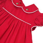 Corduroy Red Classic Float Christmas Dress