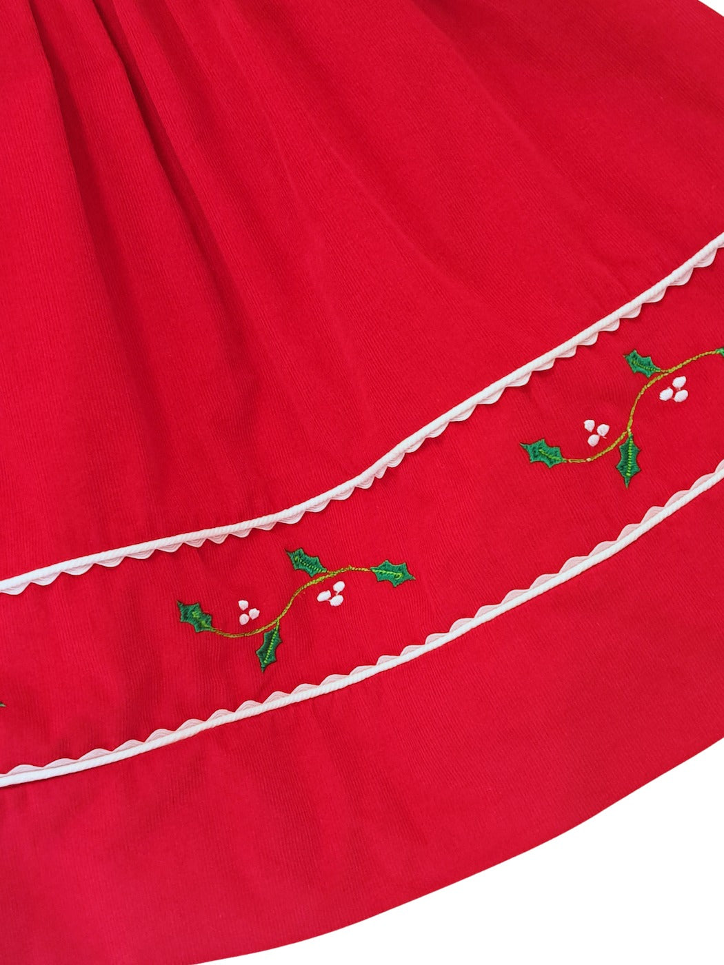 Corduroy Red Classic Float Christmas Dress