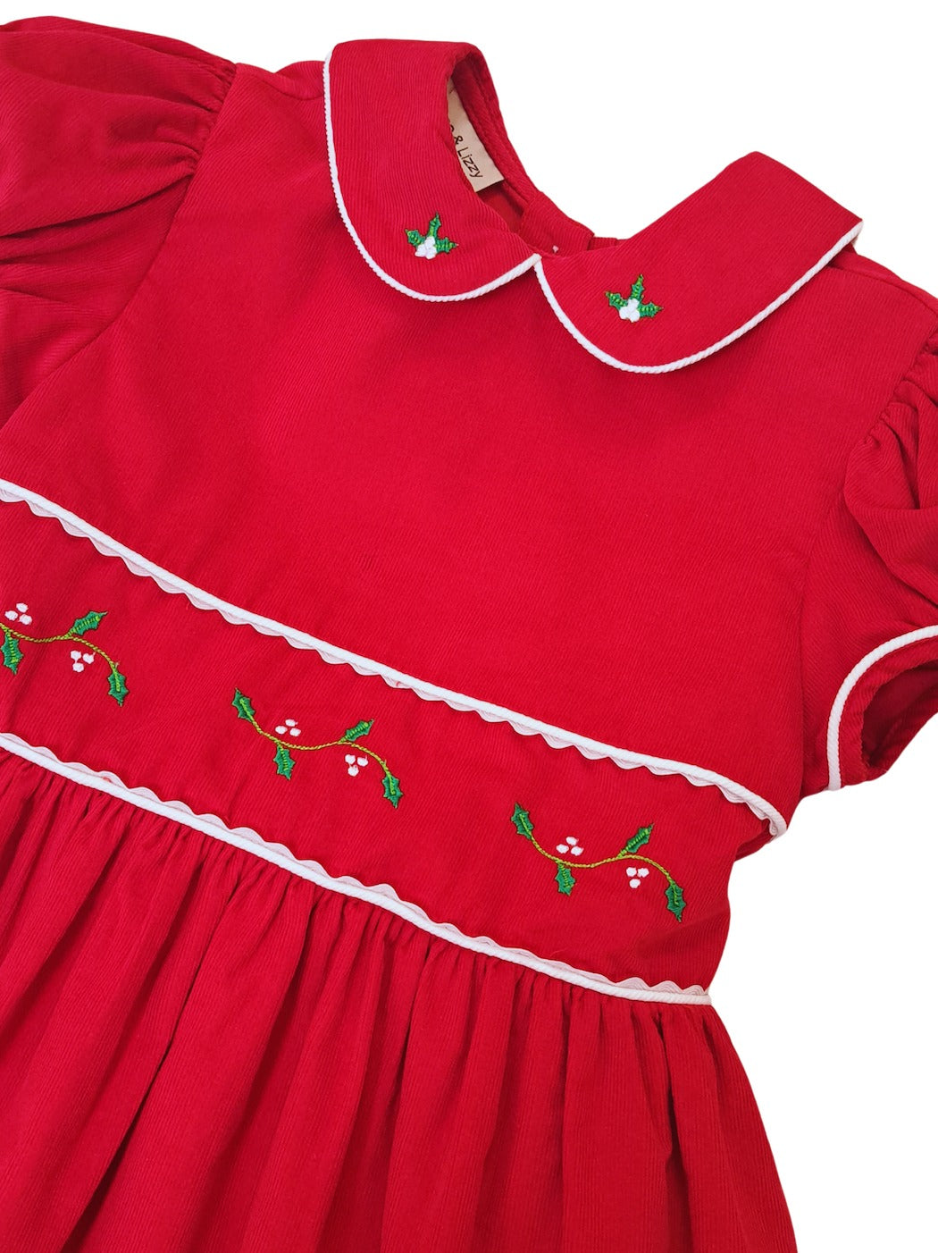 Corduroy Red Classic Christmas Dress