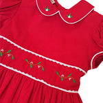Corduroy Red Classic Christmas Dress