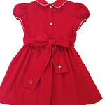 Corduroy Red Classic Christmas Dress