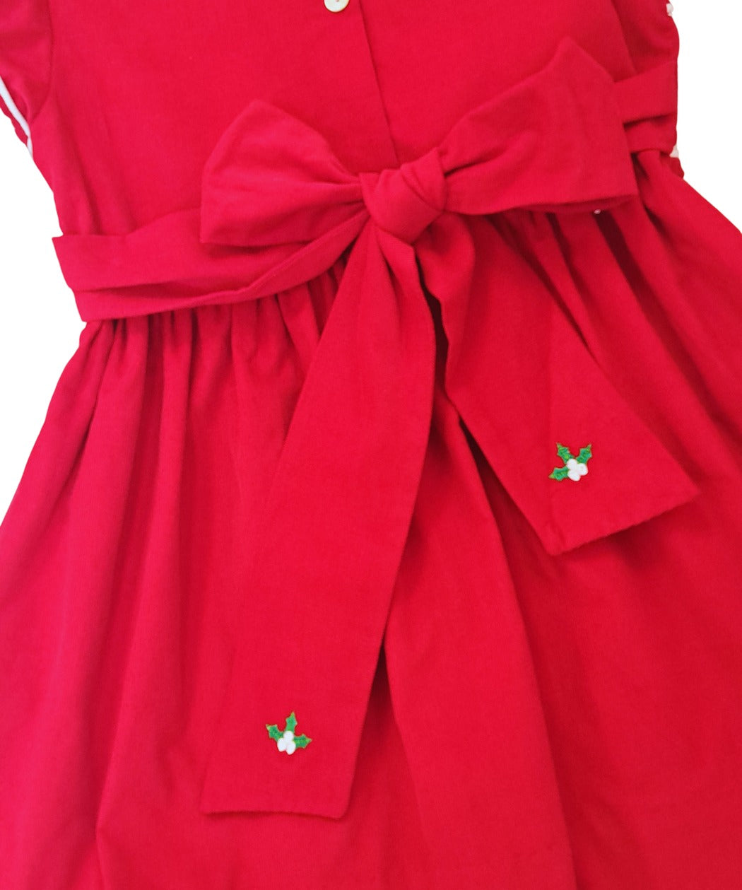 Corduroy Red Classic Christmas Dress