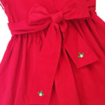 Corduroy Red Classic Christmas Dress