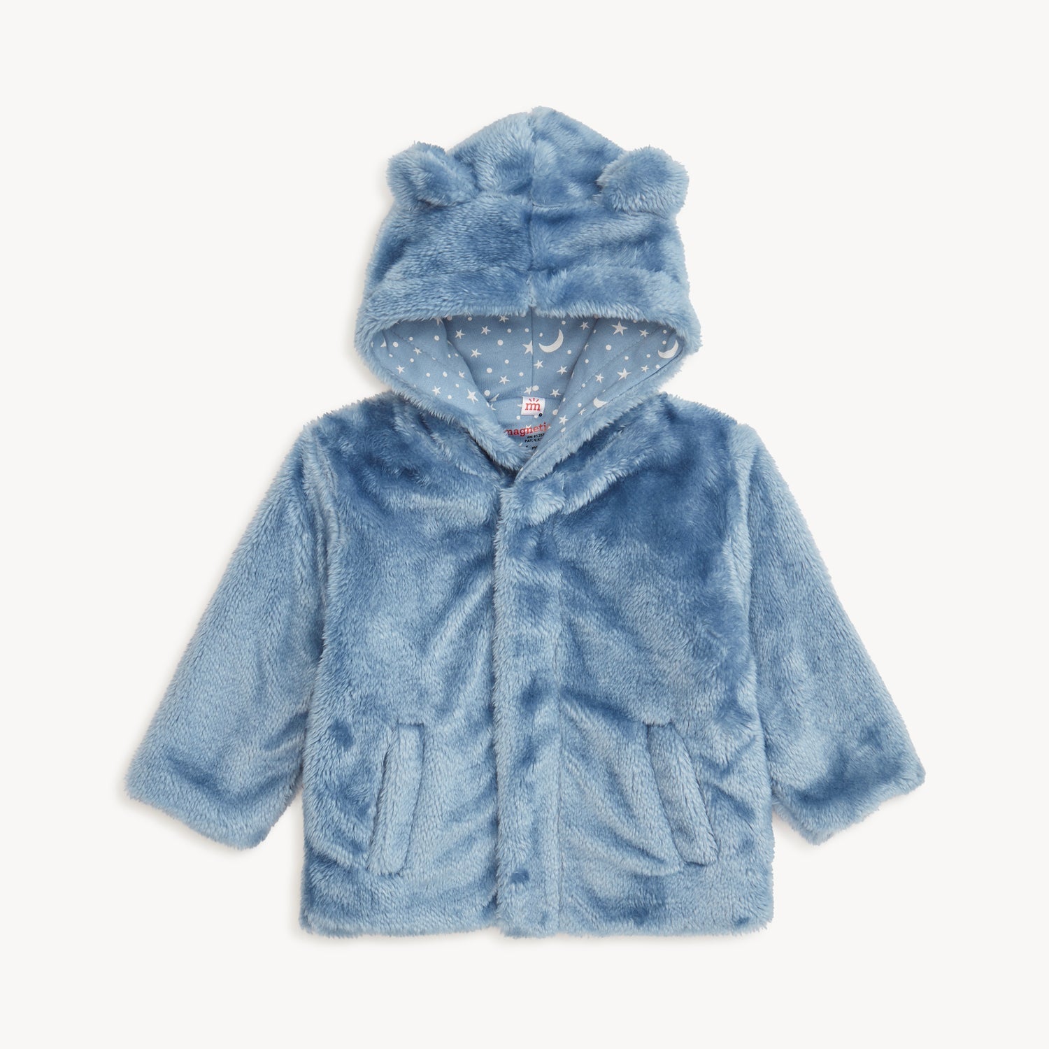 magnetic me Winter Sky minky bear jacket alternate view